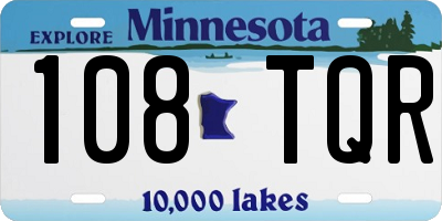 MN license plate 108TQR