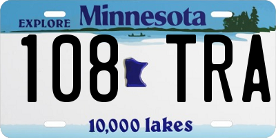 MN license plate 108TRA