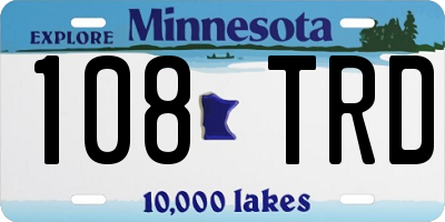 MN license plate 108TRD