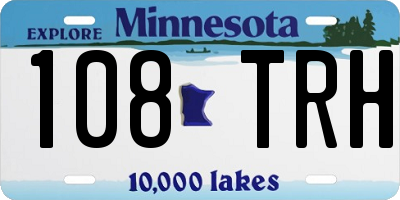 MN license plate 108TRH