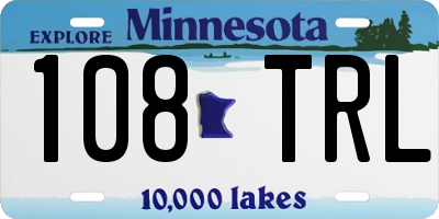 MN license plate 108TRL