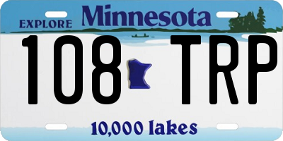 MN license plate 108TRP