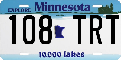 MN license plate 108TRT