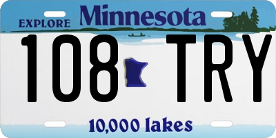 MN license plate 108TRY