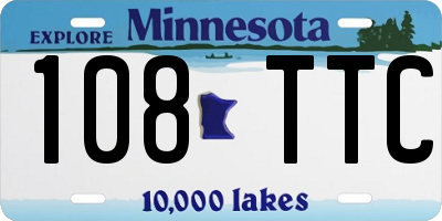 MN license plate 108TTC