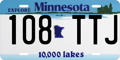 MN license plate 108TTJ