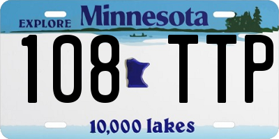 MN license plate 108TTP