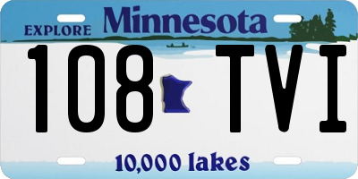 MN license plate 108TVI