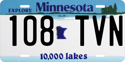 MN license plate 108TVN
