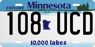 MN license plate 108UCD