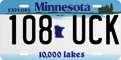 MN license plate 108UCK