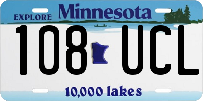 MN license plate 108UCL