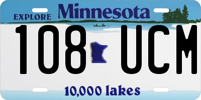 MN license plate 108UCM