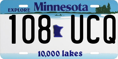 MN license plate 108UCQ