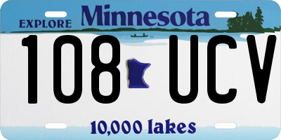 MN license plate 108UCV