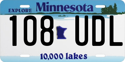 MN license plate 108UDL