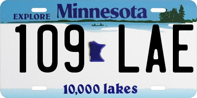 MN license plate 109LAE