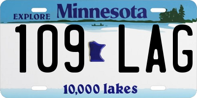 MN license plate 109LAG