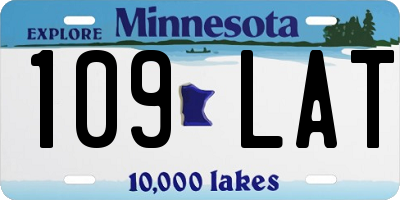 MN license plate 109LAT