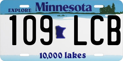 MN license plate 109LCB