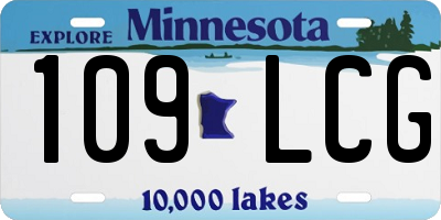 MN license plate 109LCG