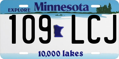 MN license plate 109LCJ