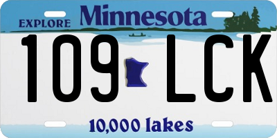 MN license plate 109LCK