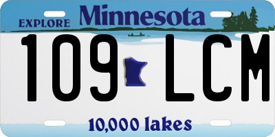 MN license plate 109LCM