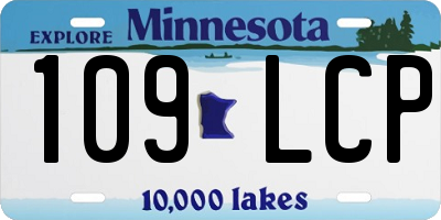 MN license plate 109LCP