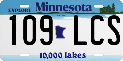 MN license plate 109LCS