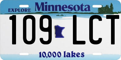MN license plate 109LCT