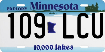 MN license plate 109LCU