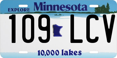MN license plate 109LCV