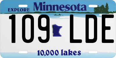 MN license plate 109LDE