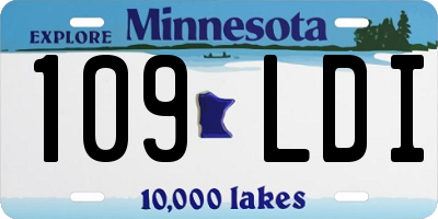 MN license plate 109LDI