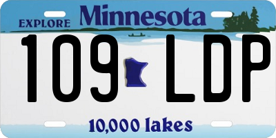 MN license plate 109LDP
