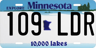 MN license plate 109LDR