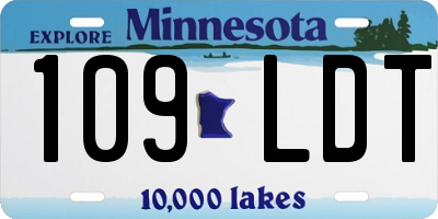 MN license plate 109LDT
