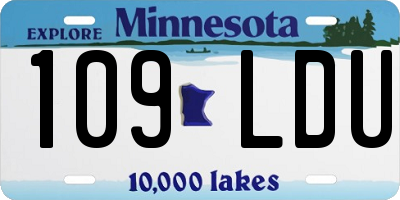 MN license plate 109LDU