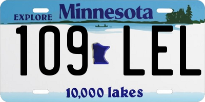 MN license plate 109LEL