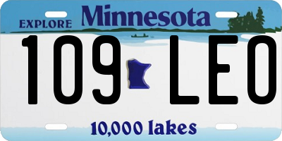 MN license plate 109LEO