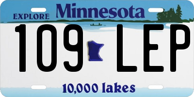 MN license plate 109LEP