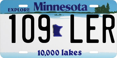 MN license plate 109LER