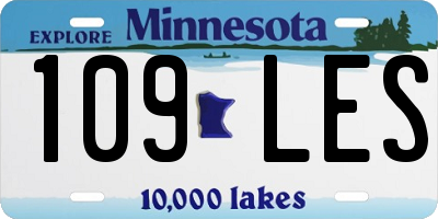 MN license plate 109LES