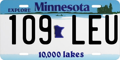 MN license plate 109LEU