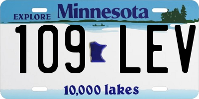 MN license plate 109LEV