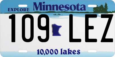 MN license plate 109LEZ