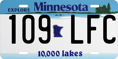 MN license plate 109LFC