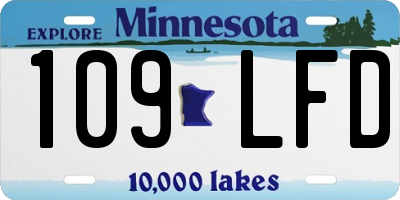 MN license plate 109LFD