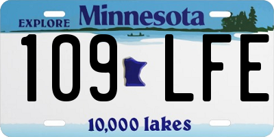 MN license plate 109LFE